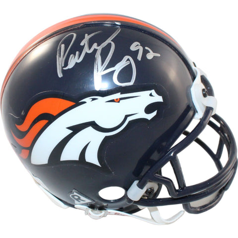 Bertrand Berry Autographed Denver Broncos VSR4 Mini Helmet Beckett 44203