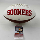 Autographed/Signed Billy Sims 78 Heisman Oklahoma Sooners Logo Football JSA COA