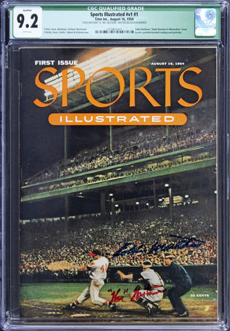 Eddie Mathews & Wes Westrum Signed 1954 First Sports Illustrated Grade 9.2 CGC