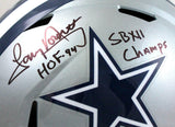 Tony Dorsett Autographed Dallas Cowboys F/S Speed Helmet w/2 Insc.-BeckettW Holo