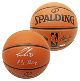 Mavericks Luka Doncic "15 ROY" Signed Spalding Basketball Fanatics #A668460