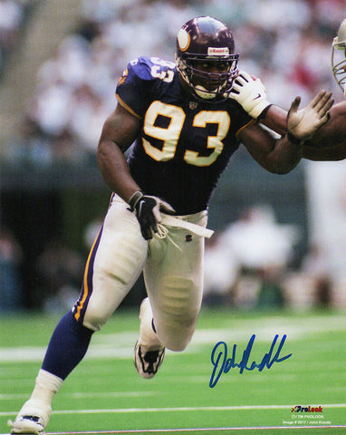 John Randle Signed Minnesota Vikings Action 8x10 Photo - (SCHWARTZ SPORTS COA)