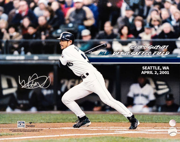 Ichiro Suzuki Signed 16x20 Seattle Mariners MLB Debut Photo Suzuki COA