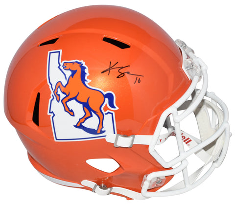 KHALIL SHAKIR SIGNED BOISE STATE BRONCOS ORANGE FULL SIZE SPEED HELMET BECKETT