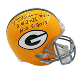 Jerry Kramer Signed Green Bay Packers Throwback Full Size NFL Helmet 2 Insc