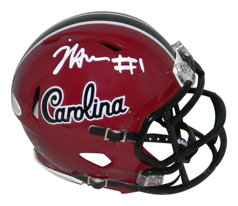 JAYCEE HORN SIGNED SOUTH CAROLINA GAMECOCKS SCRIPT SPEED MINI HELMET BECKETT