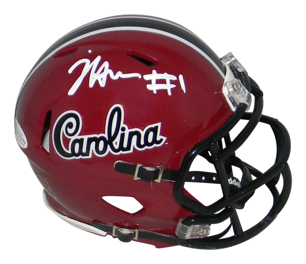 JAYCEE HORN SIGNED SOUTH CAROLINA GAMECOCKS SCRIPT SPEED MINI HELMET BECKETT