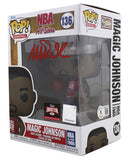 Magic Johnson Signed All Stars #136 Funko Pop Vinyl Figure w/ Red Sig BAS Wit