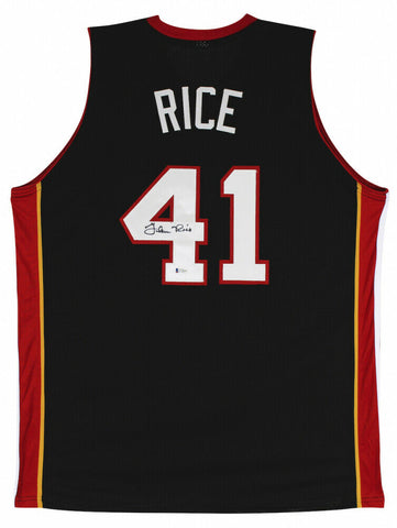 Glen Rice Signed Miami Heat Jersey (Beckett COA) 3xNBA All Star Forward