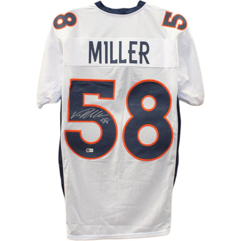 Von Miller Autographed/Signed Pro Style XL White Jersey Beckett 48680