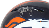 John Elway Autographed Denver Broncos Authentic Speed Helmet BAS 32133