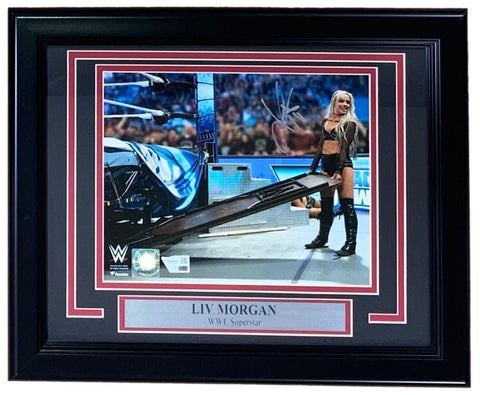 Liv Morgan Signed Framed 8x10 WWE Table Photo Fanatics