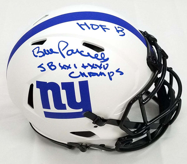 Bill Parcells Signed NY Giants Lunar Eclipse Authentic Helmet W/ HOF & SB BAS