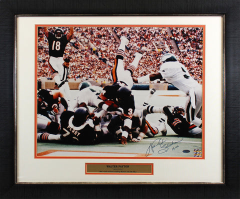 Walter Payton Sweetness 16,726 Signed 16x20 Framed Photo LE #1303/1993 Steiner