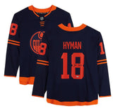 ZACH HYMAN Autographed Edmonton Oilers Breakaway Navy Alt. Jersey FANATICS