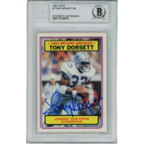 Tony Dorsett Autographed 1983 Topps 2 Slabbed Trading Card Beckett 45918