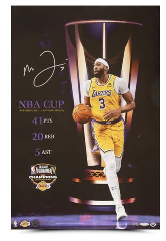 Anthony Davis Autographed "2023 NBA CUP" 16x24 Photo UDA LE 123