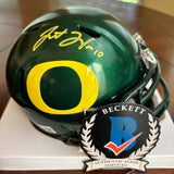 Justin Herbert Autographed Signed Oregon Ducks Mini Helmet Beckett Chargers