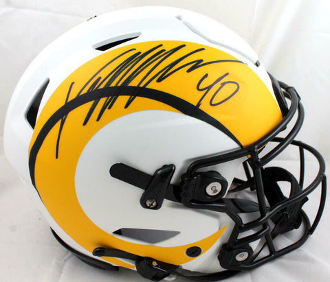 Von Miller Autographed LA Rams F/S Lunar SpeedFlex Authentic Helmet-BAW Hologram