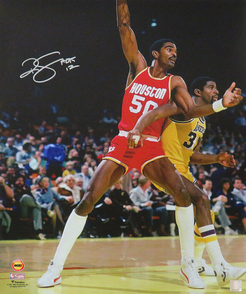 Ralph Sampson Signed Houston Rockets vs Magic Johnson 16x20 Photo w/HOF (SS COA)