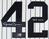 Yankees Mariano Rivera "HOF 2019" Signed White Pinstripe Nike Jersey BAS Witness