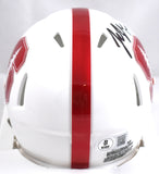 John Lynch Autographed Stanford Speed Mini Helmet - Beckett W Hologram *Black