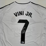 Autographed/Signed Vini Vinicius Jr. #7 Real Madrid White Soccer Jersey BAS COA