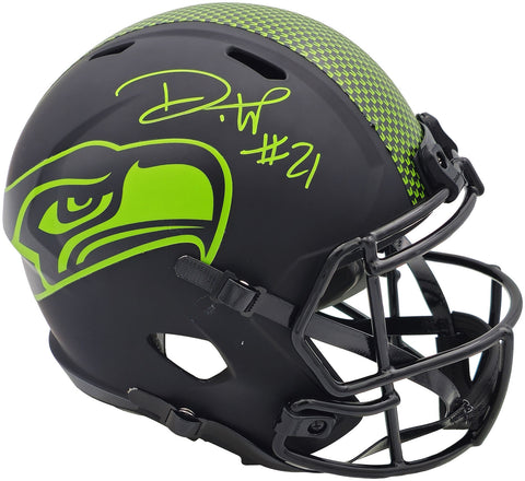 DEVON WITHERSPOON AUTOGRAPHED SEAHAWKS ECLIPSE BLACK FULL SIZE HELMET MCS 235443