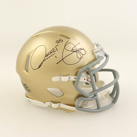 Raghib "Rocket" Ismail Signed Notre Dame Fighting Irish Mini Helmet (Beckett) WR