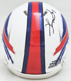 THURMAN THOMAS AUTOGRAPHED BILLS WHITE SPEED MINI HELMET BECKETT WITNESS 220470