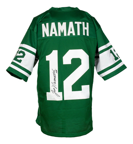 Joe Namath Signed Custom Green Pro Style Football Jersey JSA