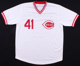 Lou Piniella Signed Reds Jersey (JSA COA) 1990 Cincy World Series Champion Mgr.