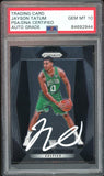 2017 Panini Prizm #16 Jayson Tatum RC On Card White Ink PSA/DNA Auto GEM MINT 10