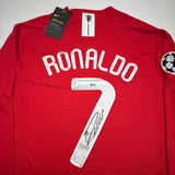 Autographed/Signed Cristiano Ronaldo Manchester United Red Soccer Jersey BAS COA