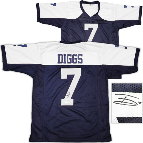 DALLAS COWBOYS TREVON DIGGS AUTOGRAPHED BLUE & WHITE JERSEY TRISTAR 233660