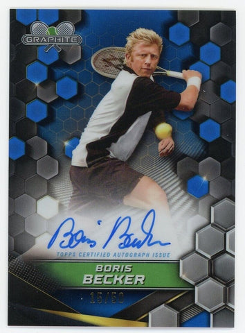 2024 Topps Graphite Tennis Boris Becker Auto Blue Refractor /50 #GS-BBR