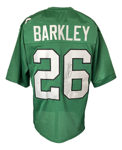 Saquon Barkley Philadelphia Signed Kelly Green Football Jersey JSA ITP