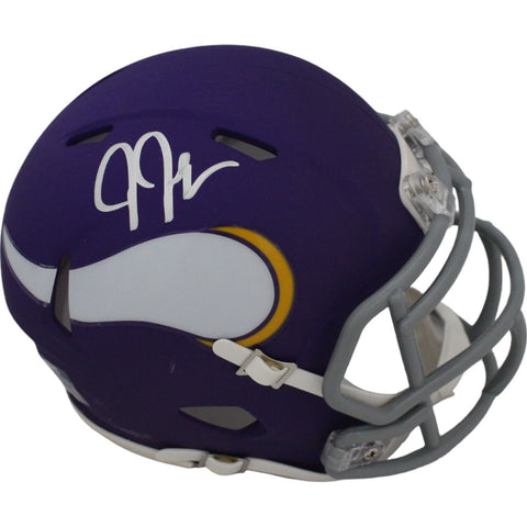 Justin Jefferson Signed Minnesota Vikings Tribute Mini Helmet Beckett 45813