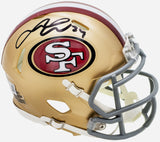 FRED WARNER AUTOGRAPHED 49ERS GOLD SPEED MINI HELMET BECKETT WITNESS 223761