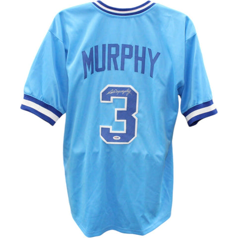 Dale Murphy Autographed/Signed Blue XL Jersey PSA 47179