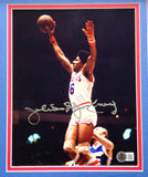 Julius "Dr. J" Erving Autographed Framed 8x10 Photo 76ers Beckett QR #BM37813