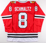 Nick Schmaltz Signed Blackhawks Jersey (Beckett COA) Chicago Rookie Center