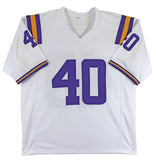 LSU Devin White Authentic Signed White Pro Style Jersey Autographed BAS Witness