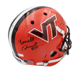 Terrell and Tremaine Edmunds Signed VA Tech Hokies Schutt Full Size Helmet