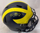 BLAKE CORUM SIGNED MICHIGAN WOLVERINES F/S SPEED REPLICA HELMET BECKETT QR COA