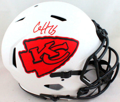 Clyde Edwards-Helaire Signed Chiefs Authentic Lunar F/S Helmet- Beckett W *Red