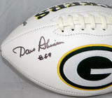 Dave Robinson Signed Green Bay Packers Logo Football w/HOF- Jersey Source Auth