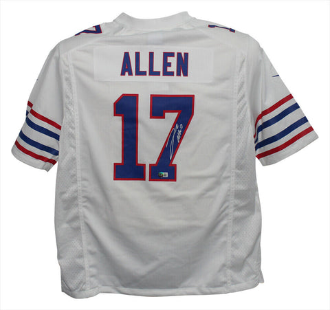 Josh Allen Autographed Buffalo Bills Nike White XL Game Jersey Beckett 38740