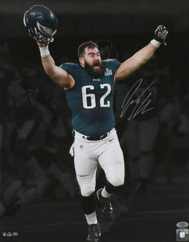 Jason Kelce Autographed Philadelphia Eagles 16x20 Spotlight Photo - PSA *Silver