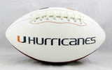 Ray Lewis Autographed Miami Hurricanes Logo Football - Beckett Auth